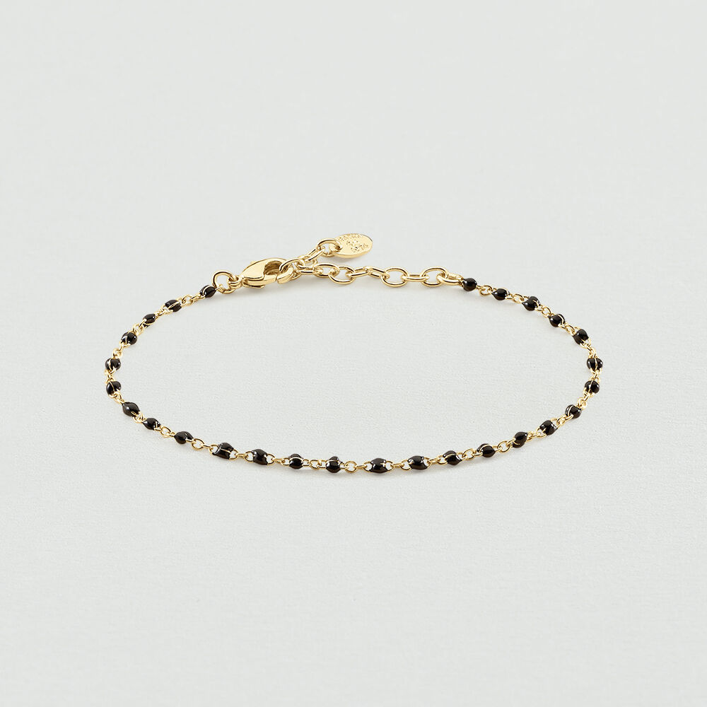 Link bracelet SMARTY - Black / Gold - Bracelets  | Agatha