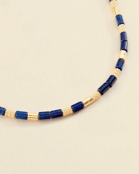 Choker necklace PETRA - Lapis / Gold - All jewellery  | Agatha