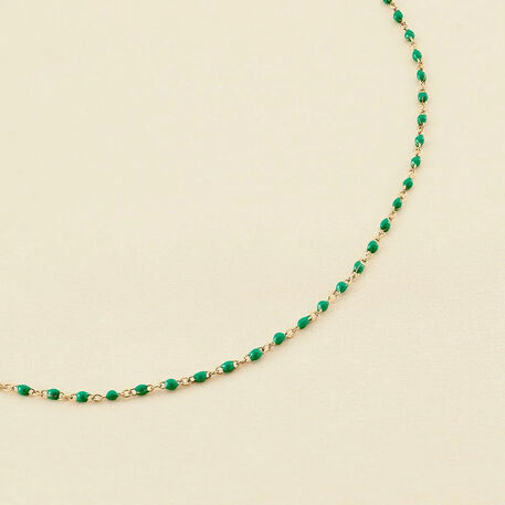 Choker necklace SMARTY - Green / Golden - All jewellery  | Agatha