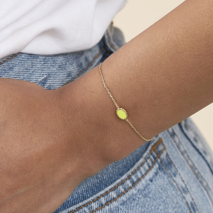 Link bracelet ATMA - Amazonite/ yellow - All jewellery  | Agatha