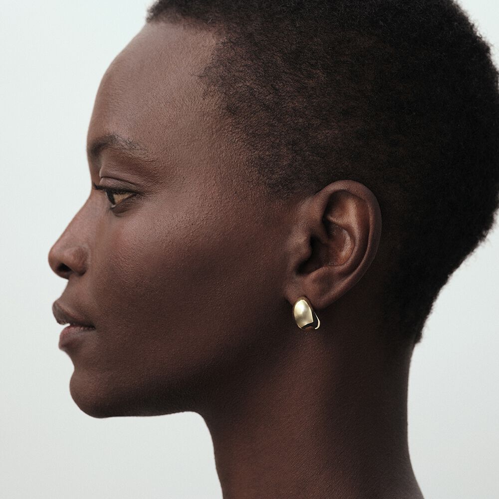 Hoops LEA - Golden - Earrings  | Agatha