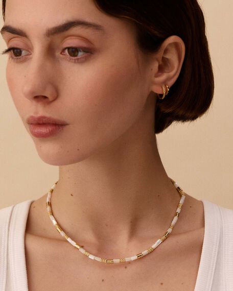 Choker necklace PETRA - Nacre / Gold - Choker necklace  | Agatha