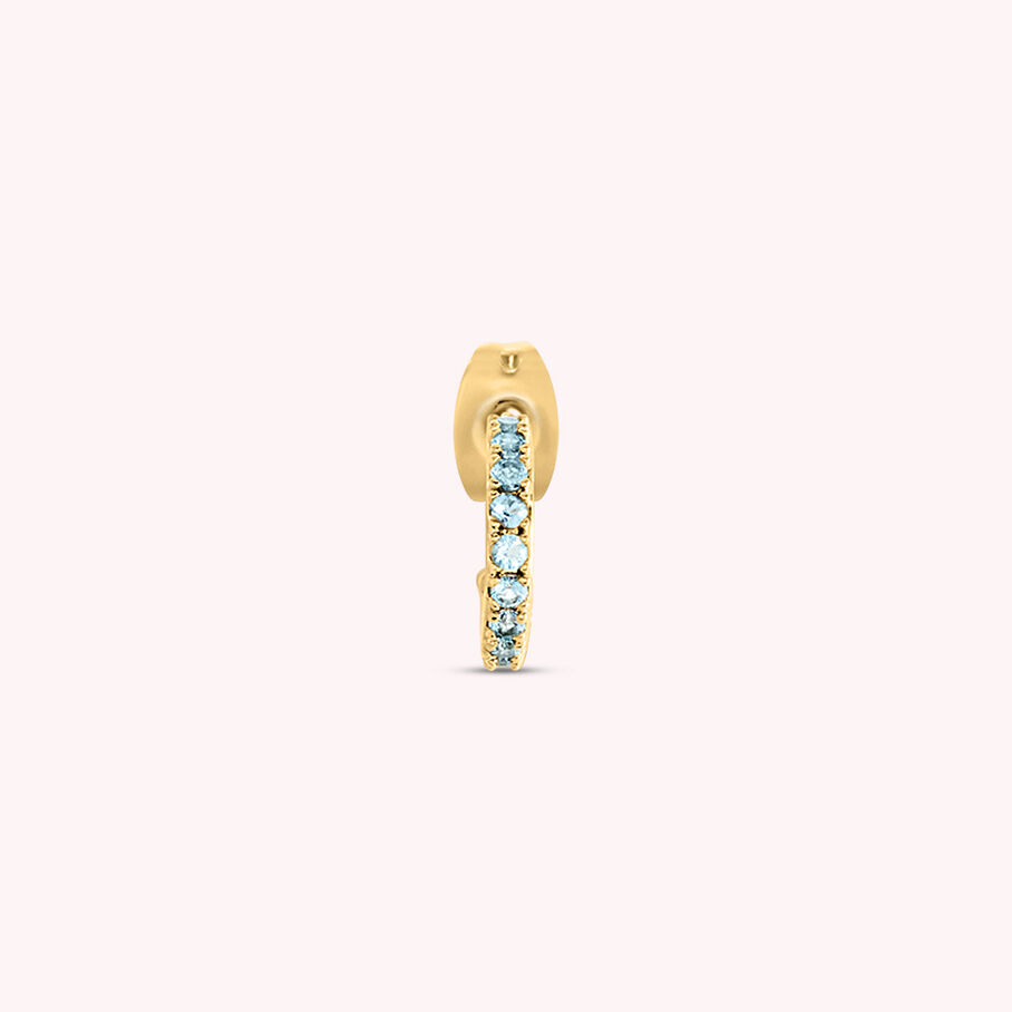 Hoop piercing PAVA - Turquoise / Gold