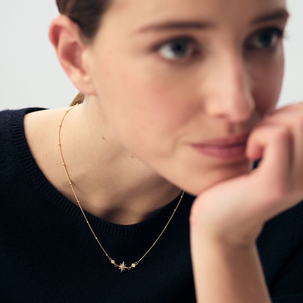 Choker necklace OURSE - Crystal / Golden - Choker necklace  | Agatha