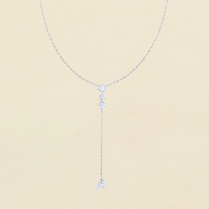 Mid-length necklace PETILLE - Crystal / Silver - All jewellery  | Agatha