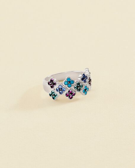 Large ring BELOVED - Multicolor / Silver - All jewellery  | Agatha