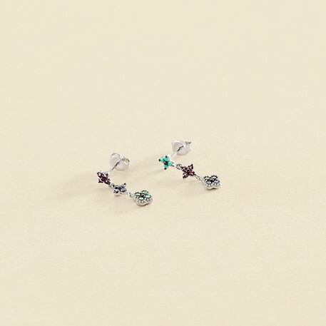 Long earrings BELOVED - Multicolor / Silver - All jewellery  | Agatha