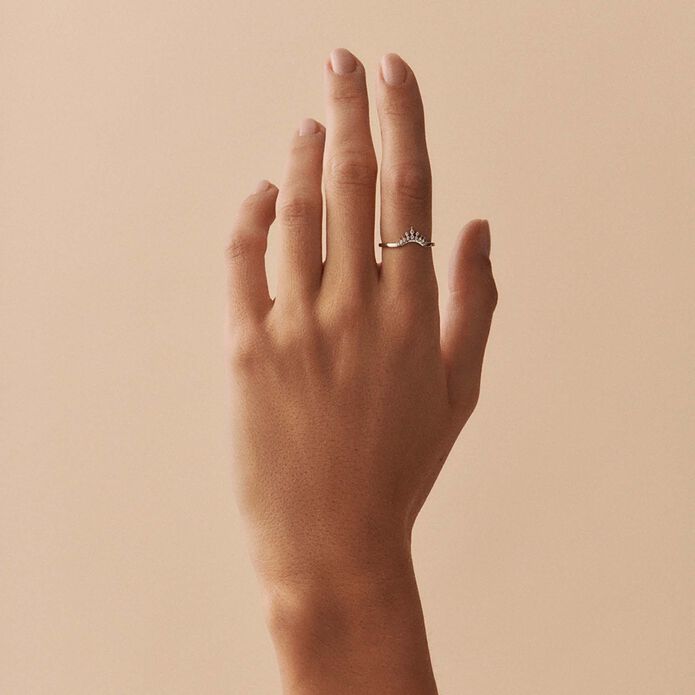 Thin ring LUCKY EYE - Crystal / Silver - All jewellery  | Agatha
