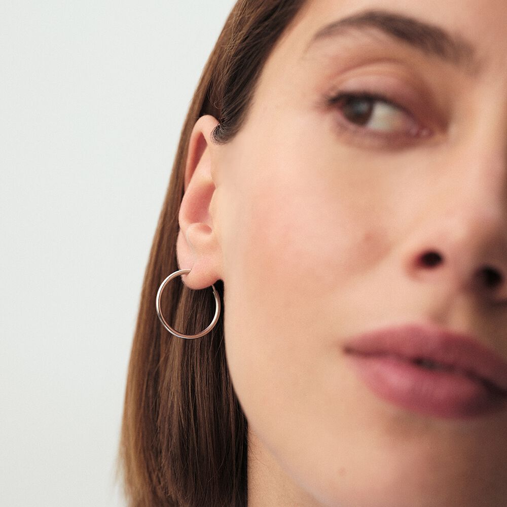 Hoops CREOLA - Silver - Earrings  | Agatha