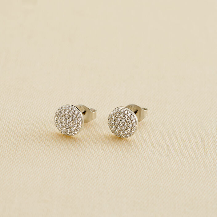 Stud earrings CRISTAL - Crystal / Silver - All earings  | Agatha