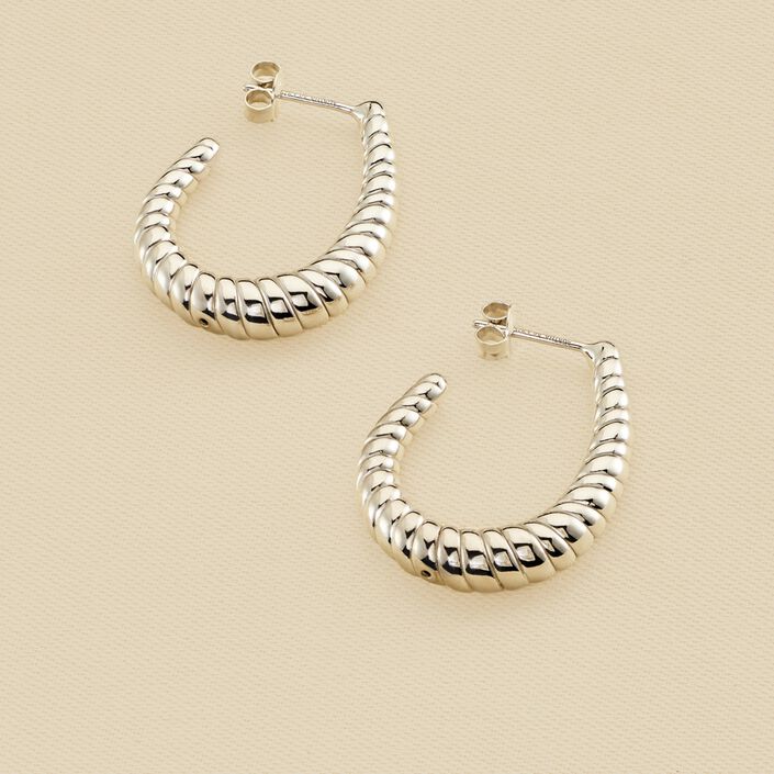Hoops HARMONIE - Silver - All earings  | Agatha