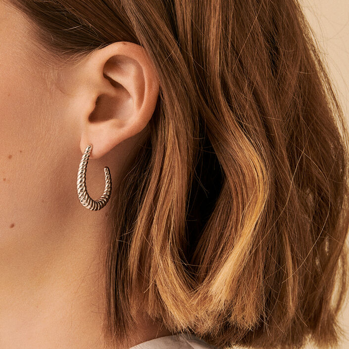 Hoops HARMONIE - Silver - All earings  | Agatha