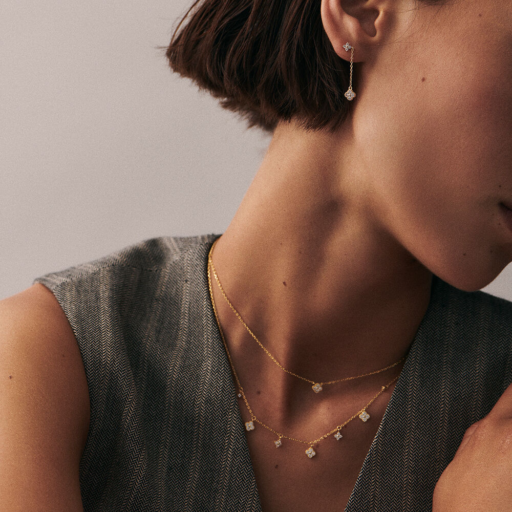 Choker necklace BELOVED - Crystal / Golden - Choker necklace  | Agatha