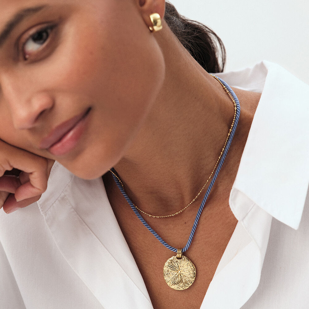 Choker necklace CORD - Blue - Choker necklace  | Agatha