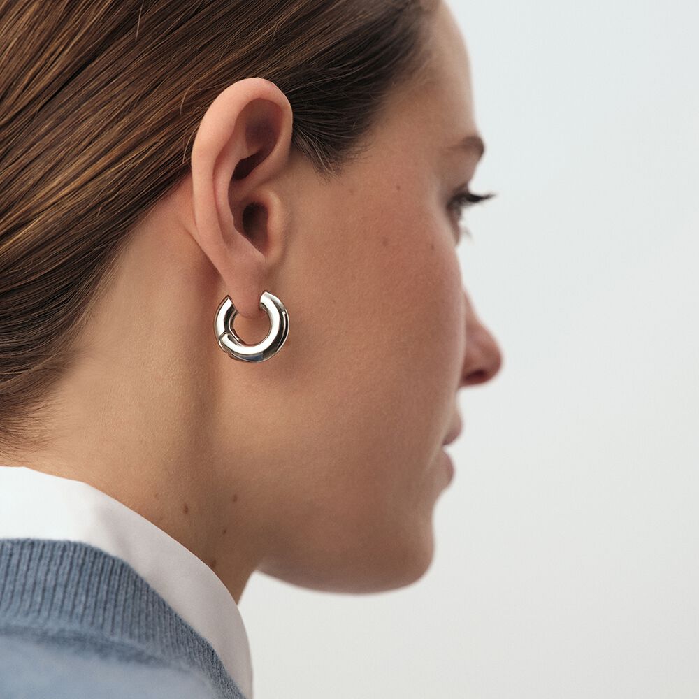 Hoops LEO - Silver - Earrings  | Agatha