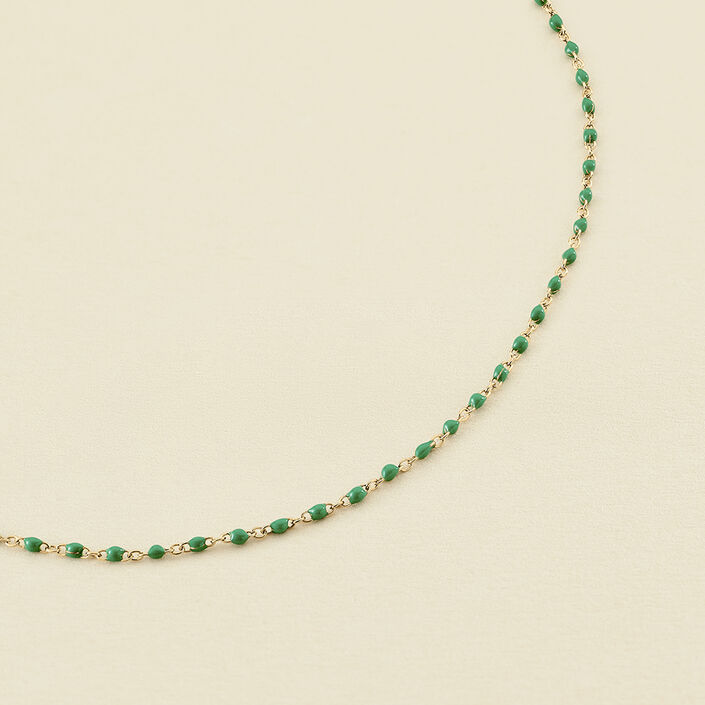 Choker necklace SMARTY - Green / Gold - All jewellery  | Agatha