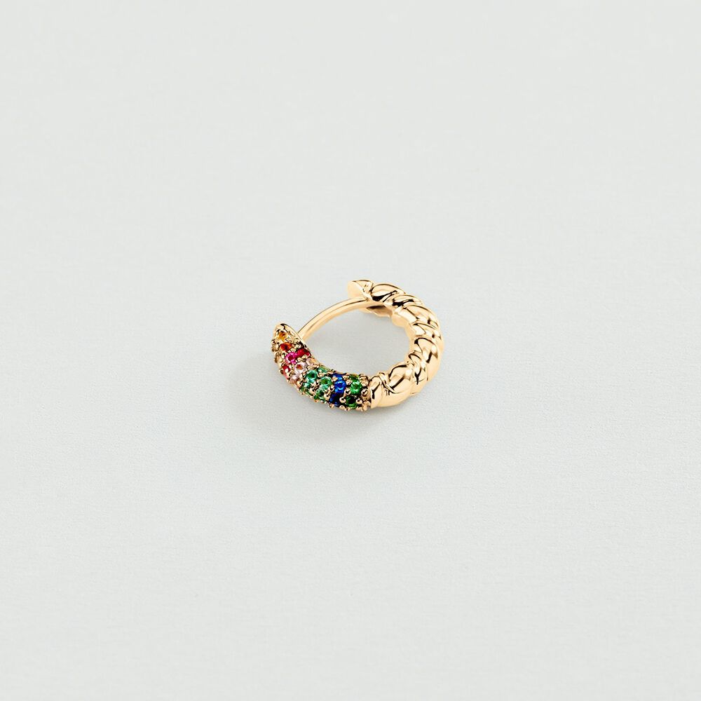 Hoop piercing SIENNA - Multicolor / Gold - Hoop piercing  | Agatha