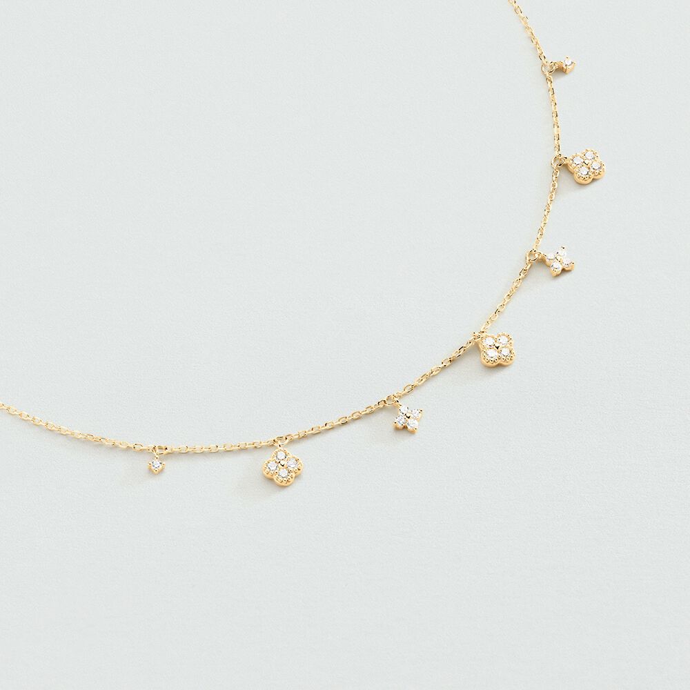 Choker necklace BELOVED - Crystal / Golden - Choker necklace  | Agatha
