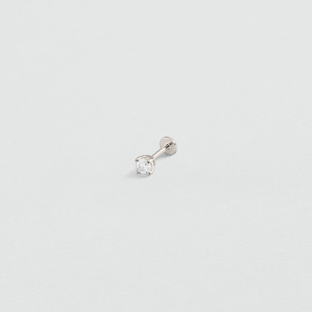 Piercing stud MIX & MATCH - Crystal / Silver - Genuine silver  | Agatha