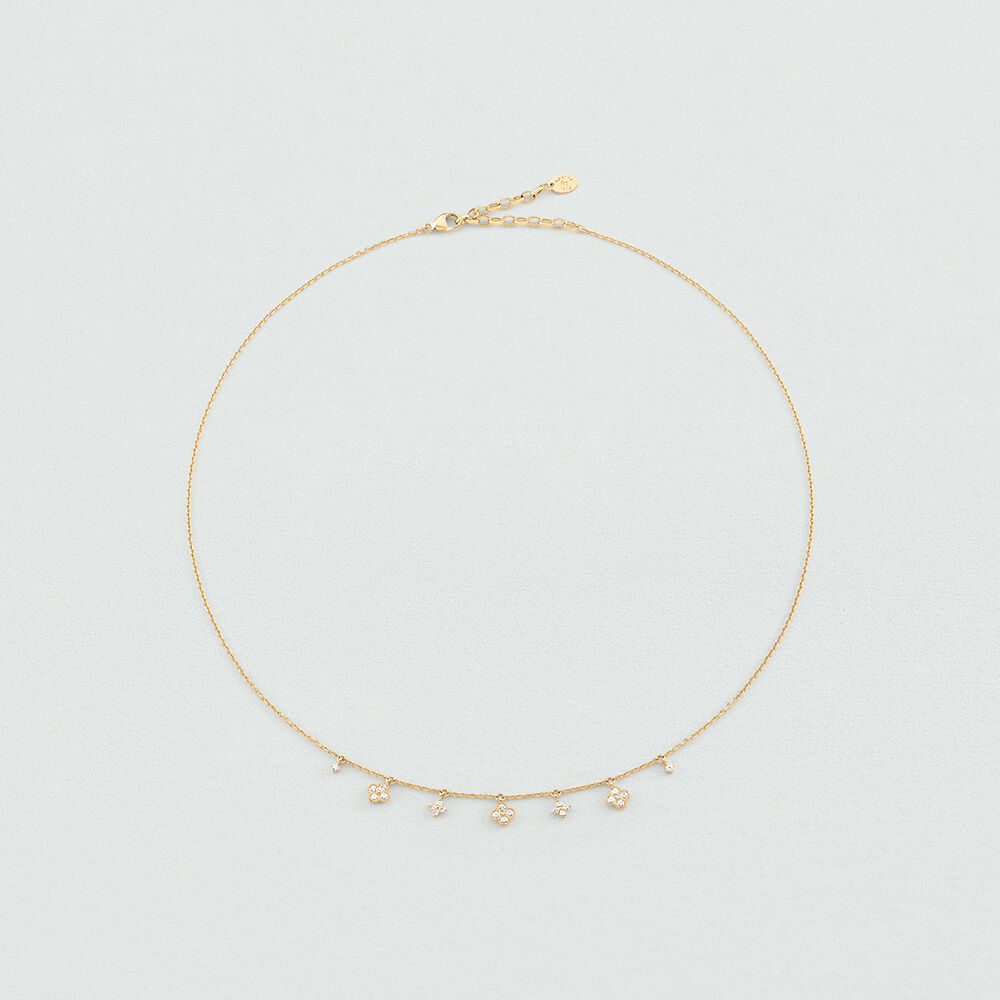 Choker necklace BELOVED - Crystal / Golden - Beloved  | Agatha