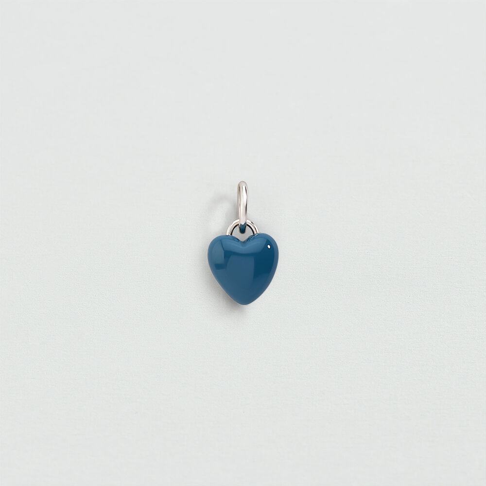 Pendant BLUE HEART - Blue / Silver - All charms  | Agatha