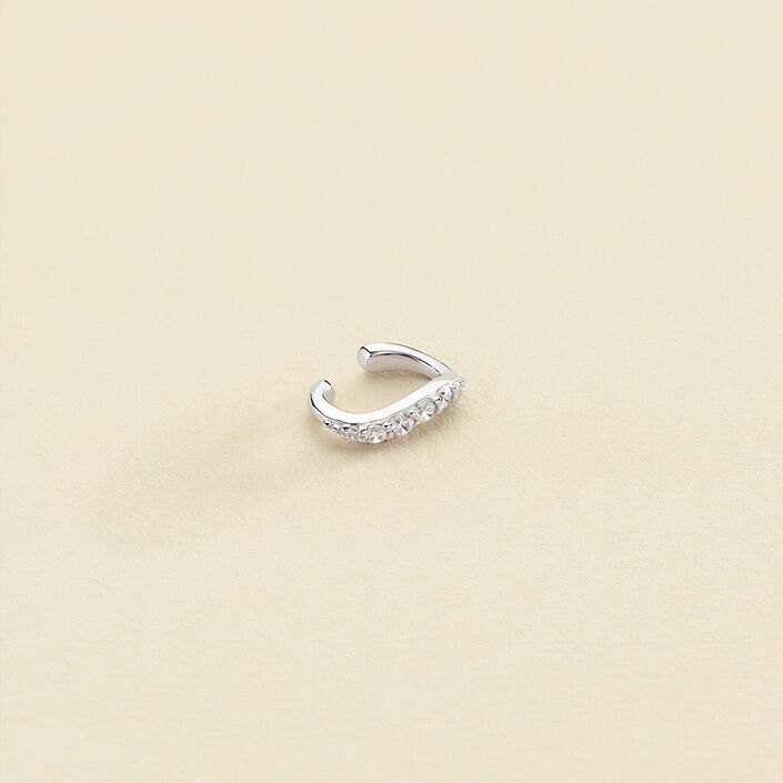 Ear cuff WAVY - Crystal / Silver - All jewellery  | Agatha