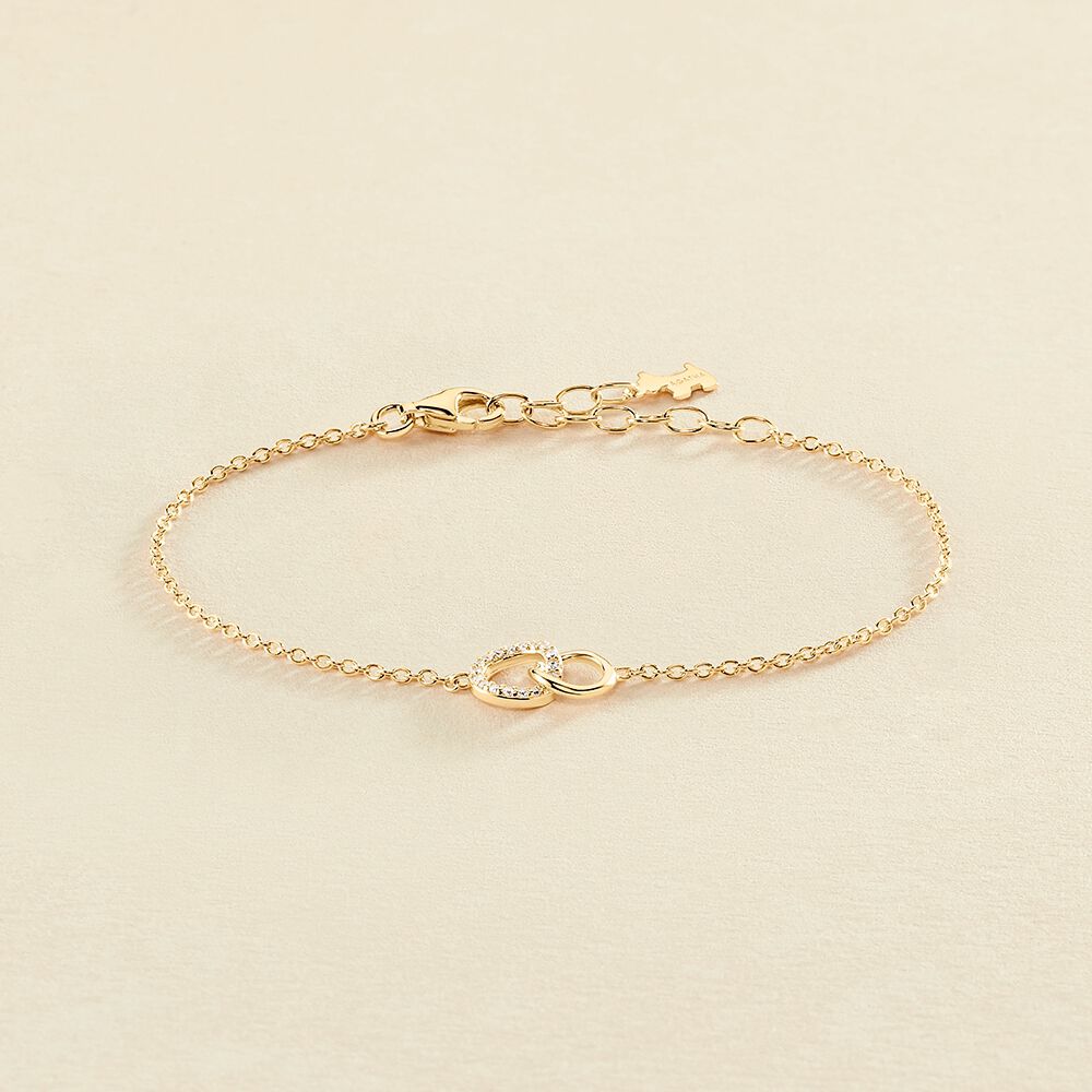 Link bracelet RONDOU - Crystal / Golden - All bracelets  | Agatha