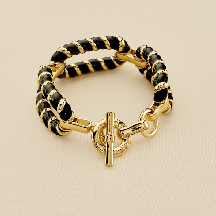 Link bracelet SESHA - Black / Gold - All bracelets  | Agatha