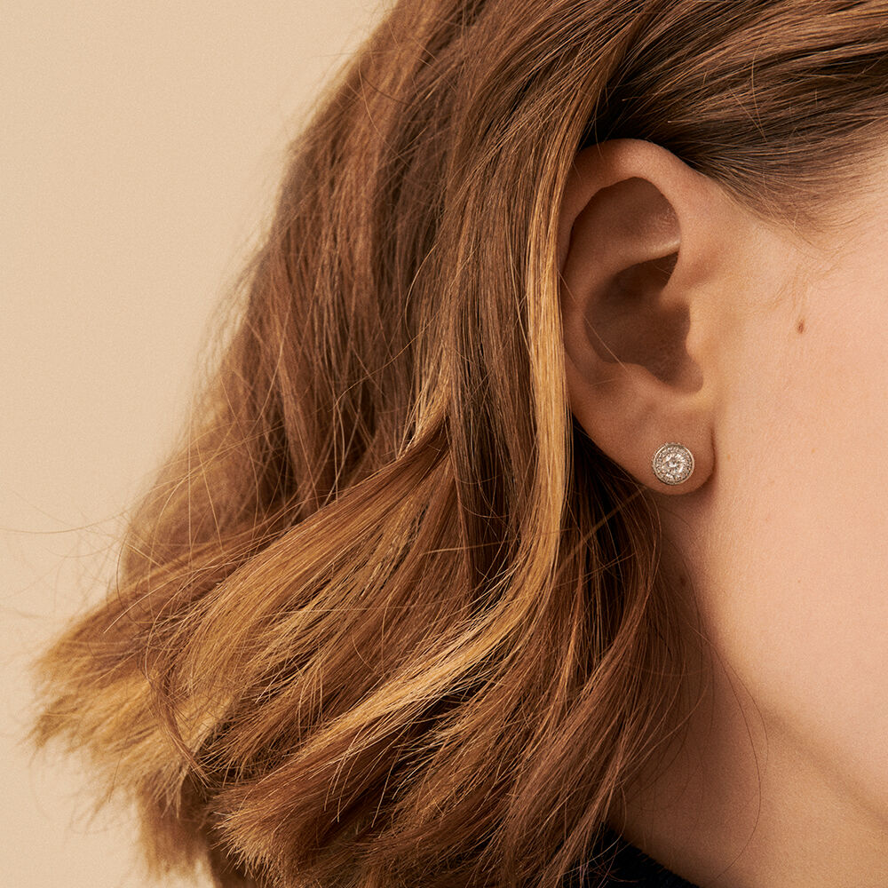 Stud earrings IMPERIAL - Crystal / Silver - All earings  | Agatha