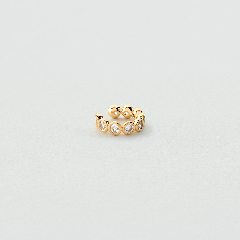 Earcuff SAINT GERMAIN - Crystal / Golden - Earrings  | Agatha