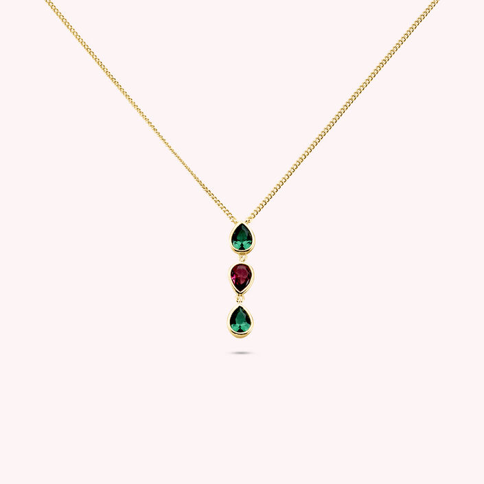 Choker necklace NEITH - Green / Pink - All jewellery  | Agatha