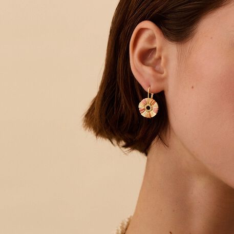 Long earrings EAR1RAFIA - Pink / Gold - Earrings  | Agatha