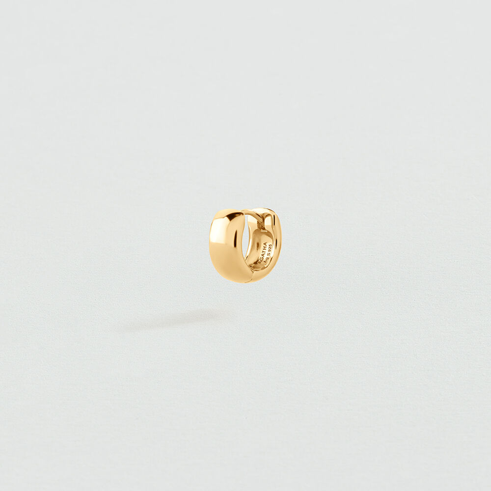 Single hoop earring MIX & MATCH - Golden - Genuine silver  | Agatha
