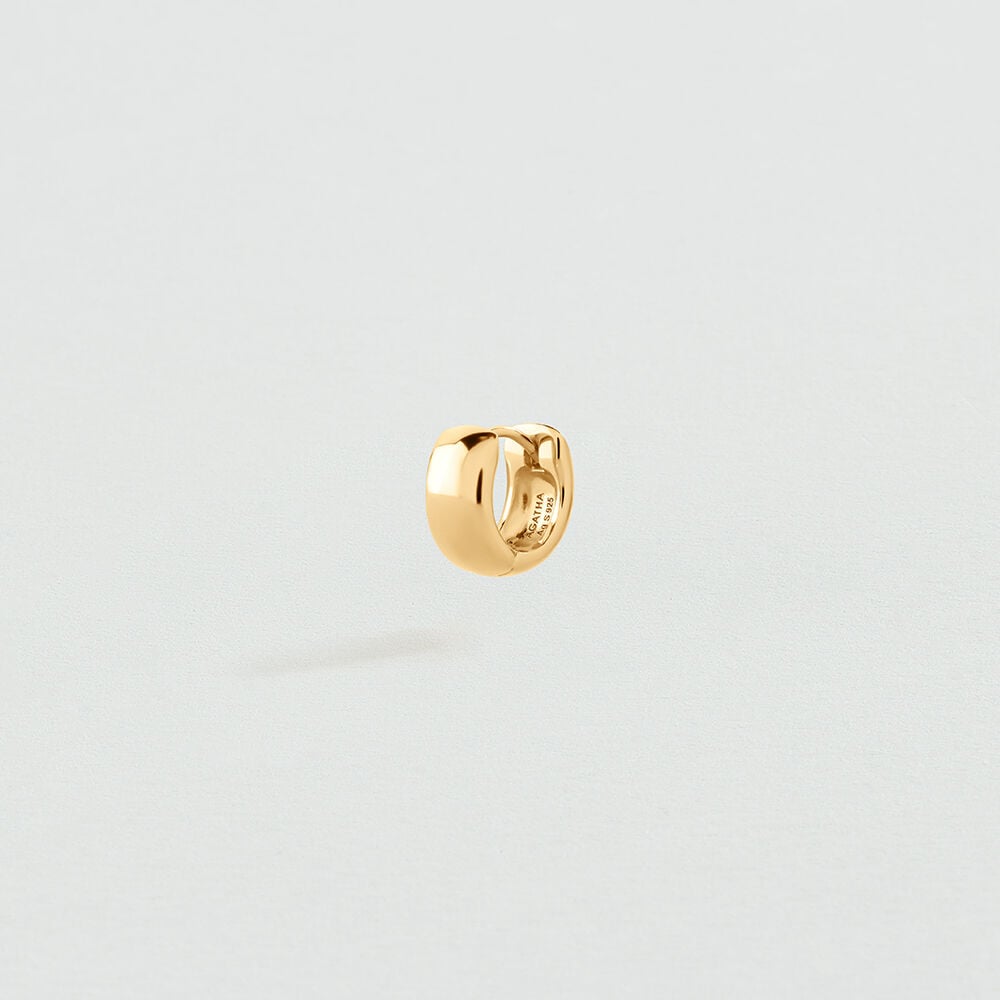 Single hoop earring MIX & MATCH - Golden - Genuine silver  | Agatha