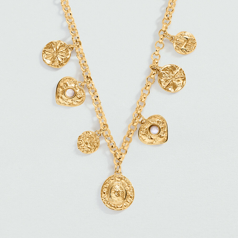 Choker necklace PONT DES ARTS - Golden / White - Atelier parisien  | Agatha