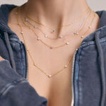 Choker necklace BRILLANT - Crystal / Golden - All jewellery  | Agatha