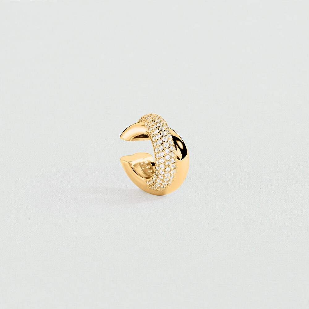 Earcuff XOXO PAV&Eacute; - Crystal / Golden - Earrings  | Agatha