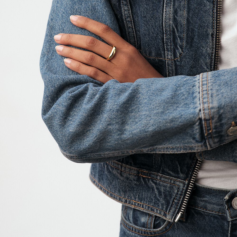 Thin ring LEO - Golden - Rings  | Agatha