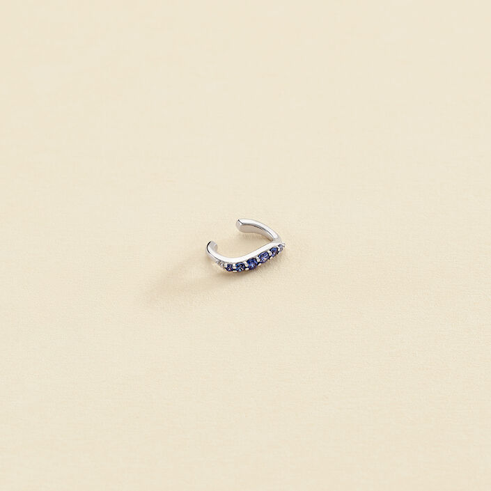 Ear cuff WAVY - Blue / Silver - All jewellery  | Agatha