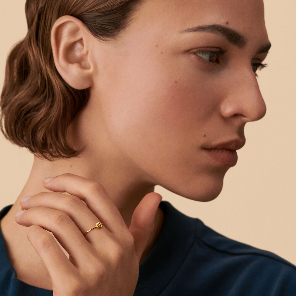 Thin ring FELICITE - Golden - Jewellery  | Agatha