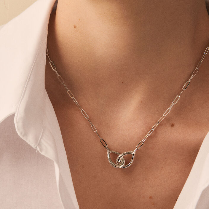 Choker necklace GEMINI - Crystal / Silver - All jewellery  | Agatha