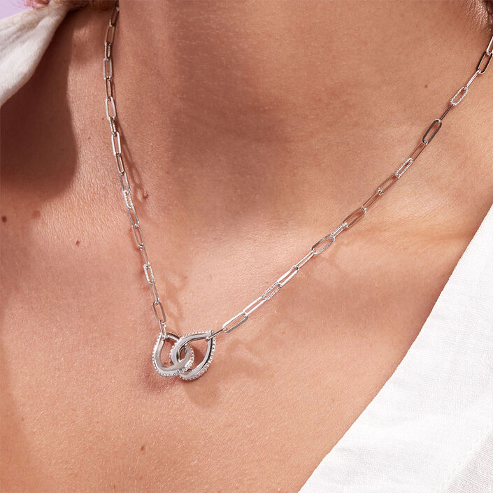 Choker necklace GEMINI - Crystal / Silver - All jewellery  | Agatha