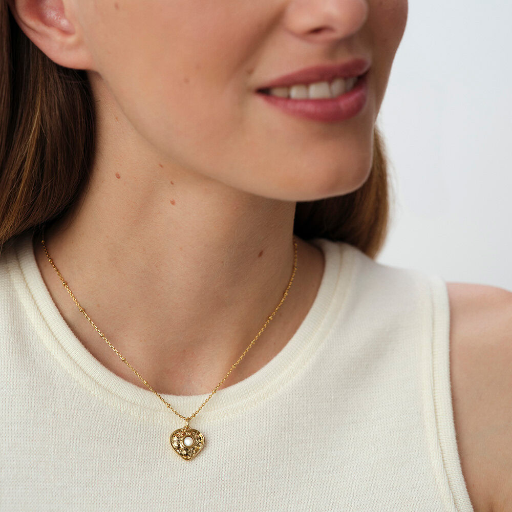 Choker necklace PONT DES ARTS - Golden / White - Atelier parisien  | Agatha