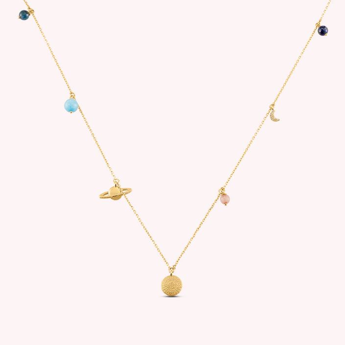 Long necklace BIGBANG - Multicolor / Gold - All jewellery  | Agatha