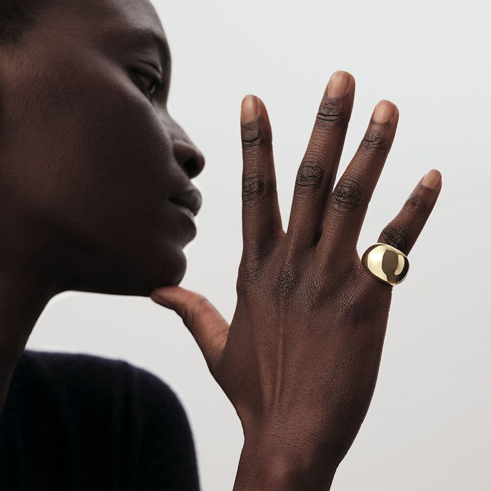 Large ring DANAE - Golden - Large ring  | Agatha