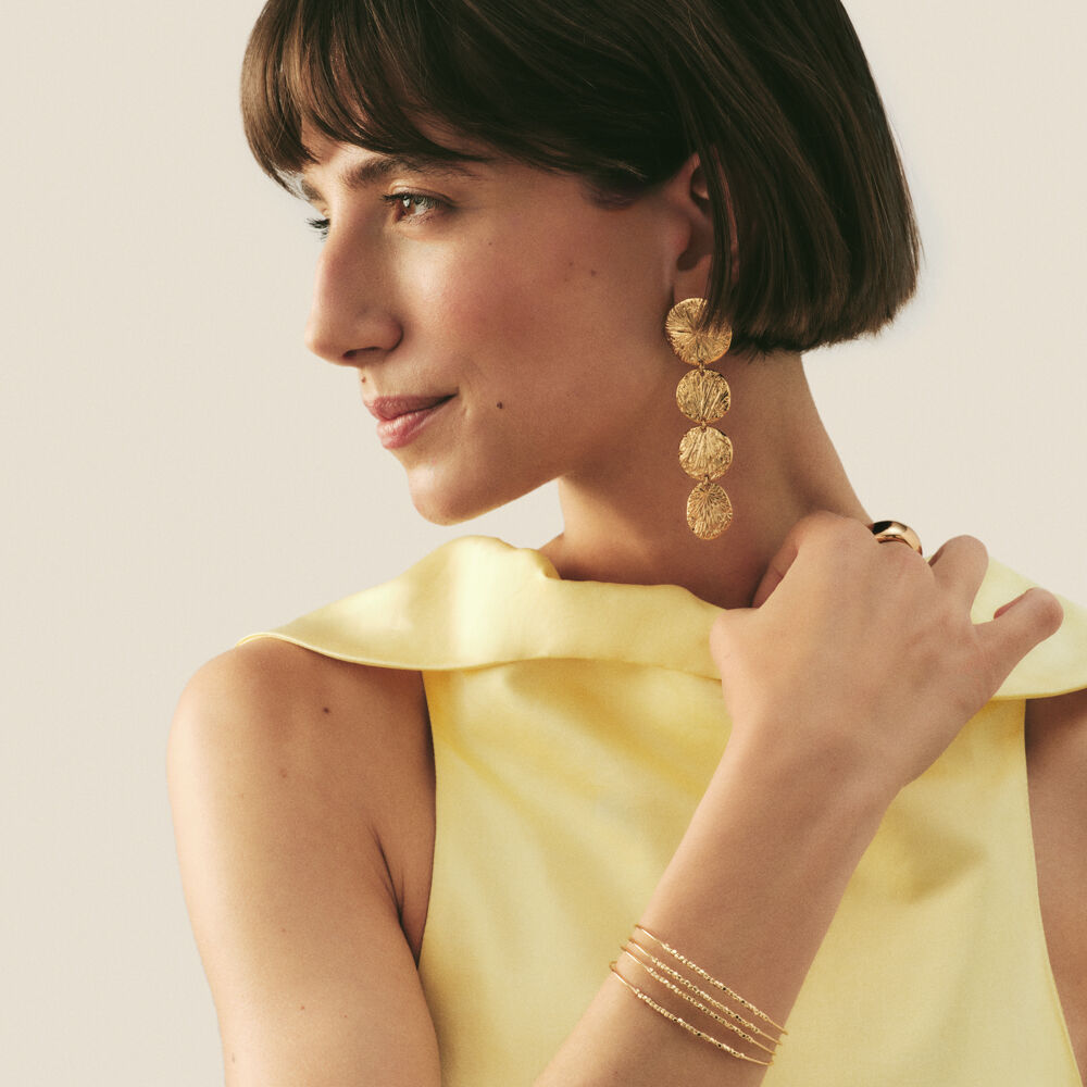 Long earrings ASTREE - Golden - Earrings  | Agatha