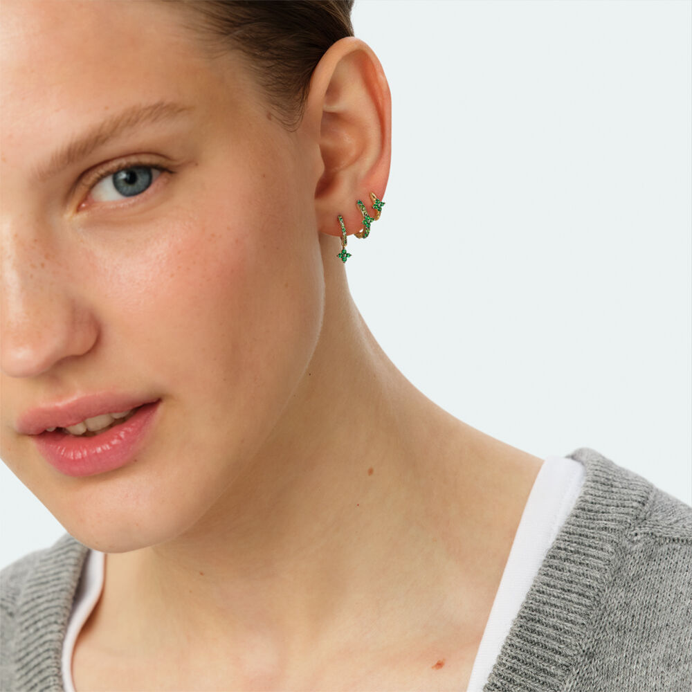Earring set EAR20BELOVED - Green / Golden - Beloved  | Agatha