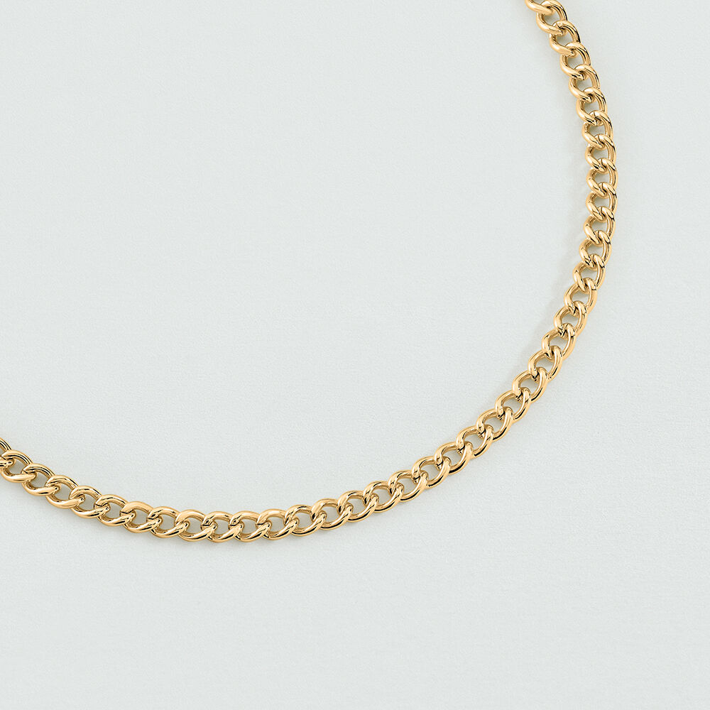 Mid-length necklace CURB CHAIN - Golden - Jewellery  | Agatha
