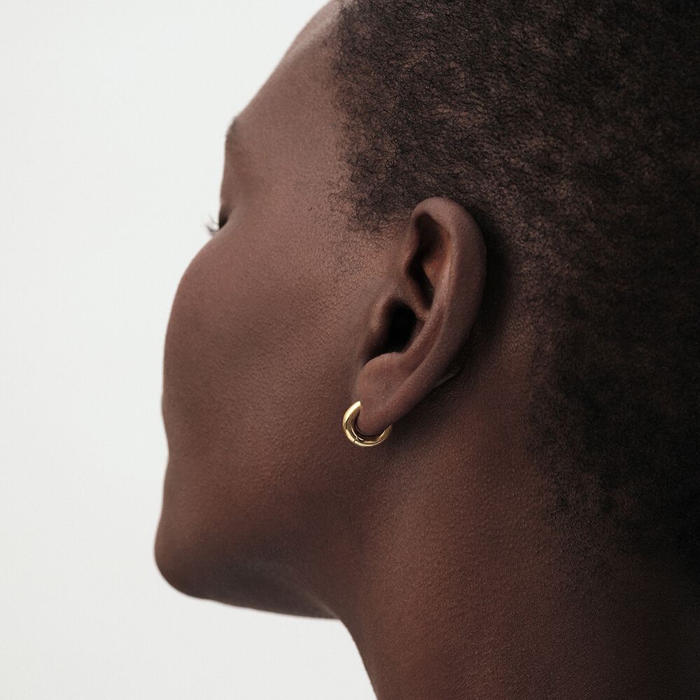 Hoop piercing DODUE - Golden - Genuine silver  | Agatha