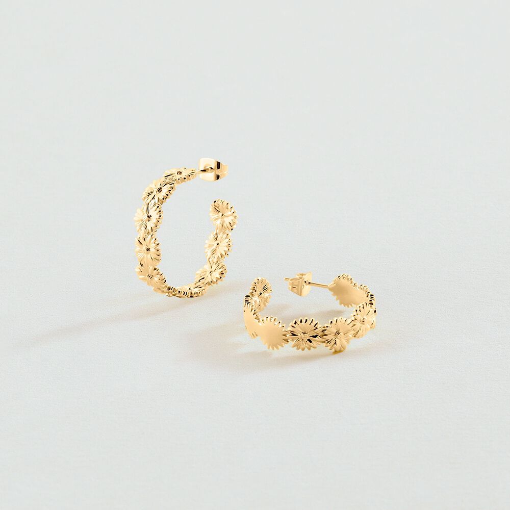 Hoops BLOSSOM - Golden - Earrings  | Agatha